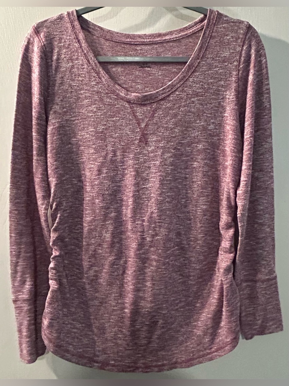 Women’s Liz Lange Marled Mauve Long-Sleeve Maternity Top Size M